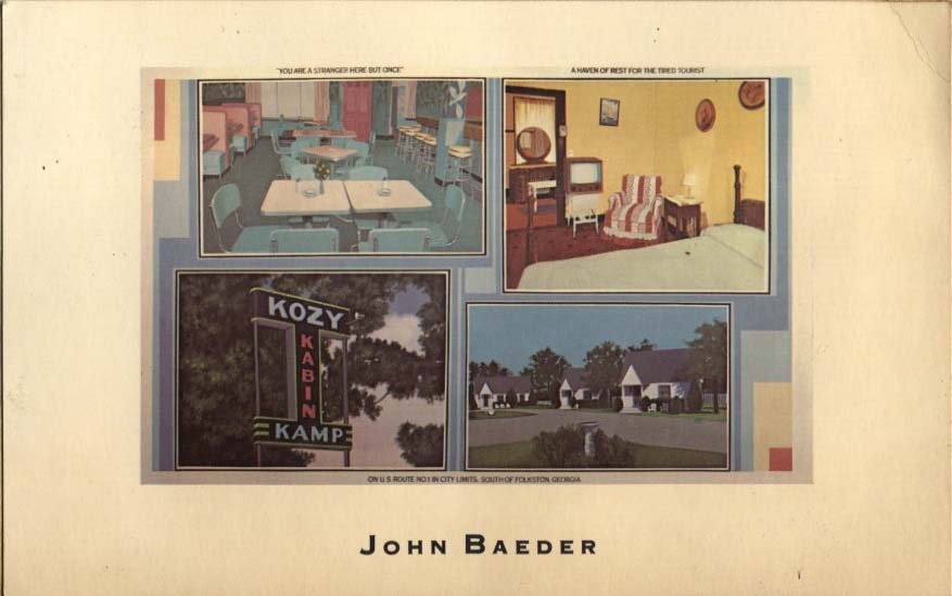 John Baeder postcard