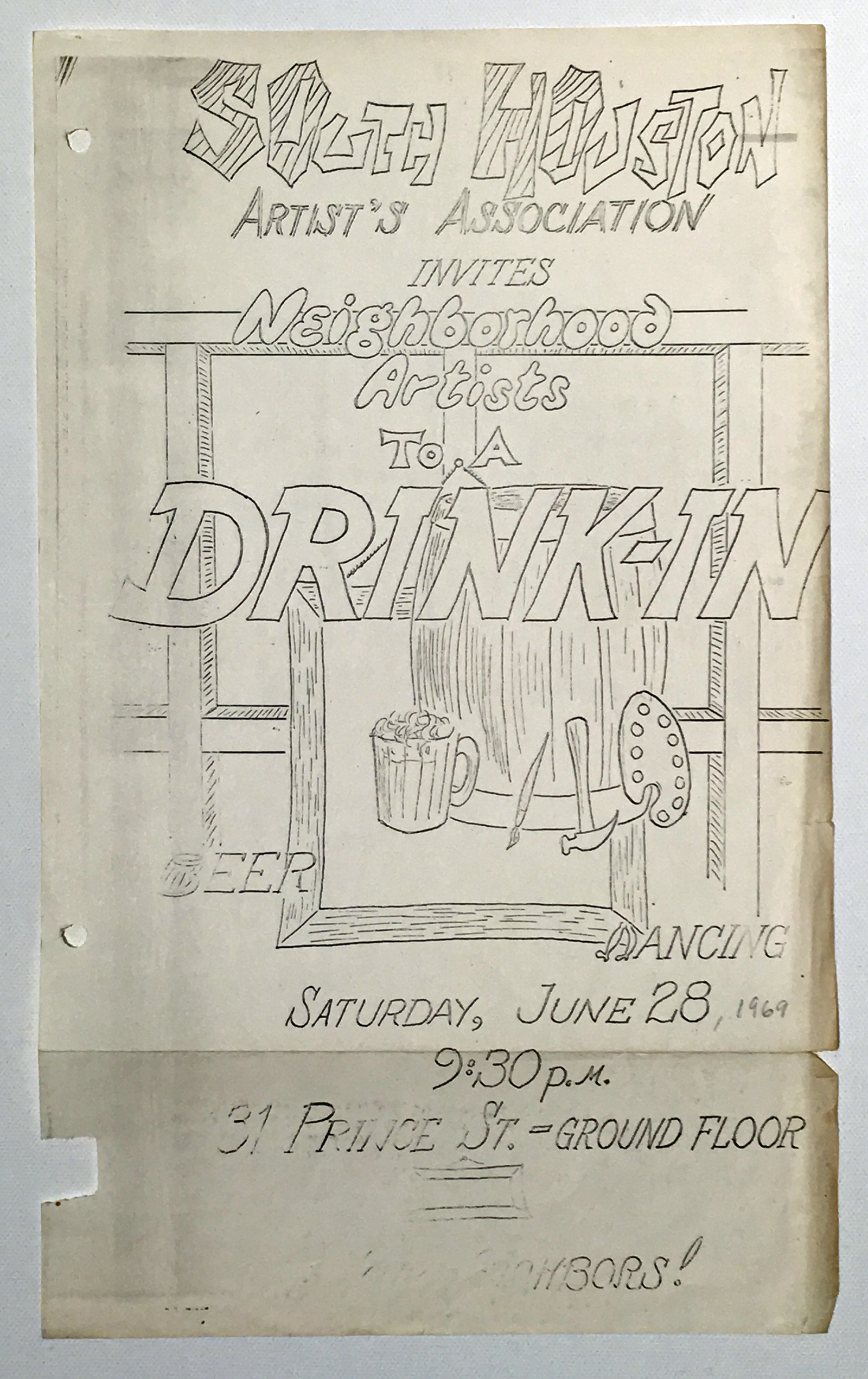 South Houston Artists Association Drink-In 1969