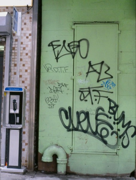 Graffiti on Green Door (early 1990s)