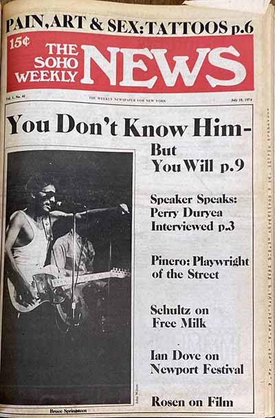 Paul Williams praises Bruce Springsteen in 1974