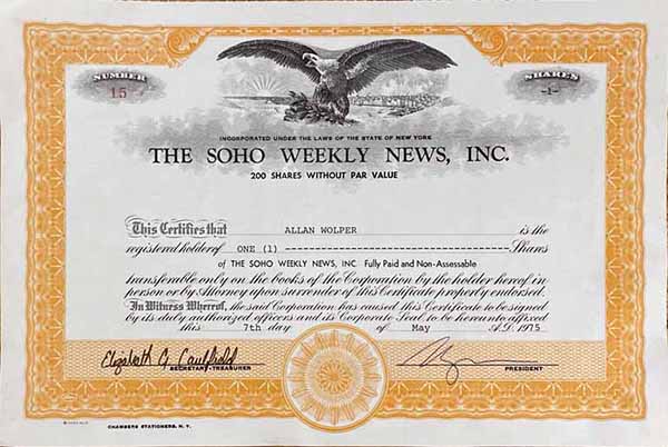SWN Stock Certificate