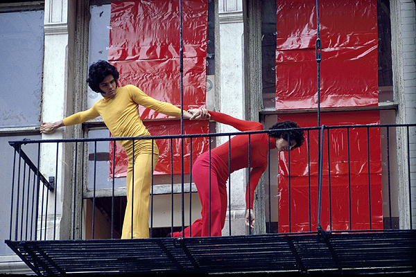 Dancers on a SoHo fire escape (1972)
