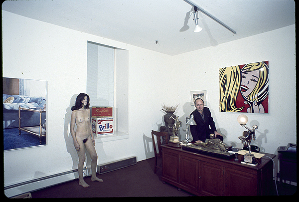 Ivan Karp of O.K. Harris Gallery in his office (1975)