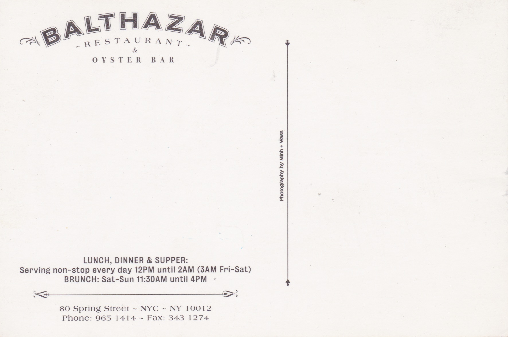 Balthazar Postcard
