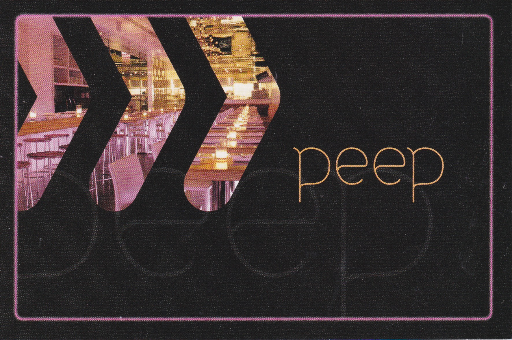 Peep Restaurant Postcard