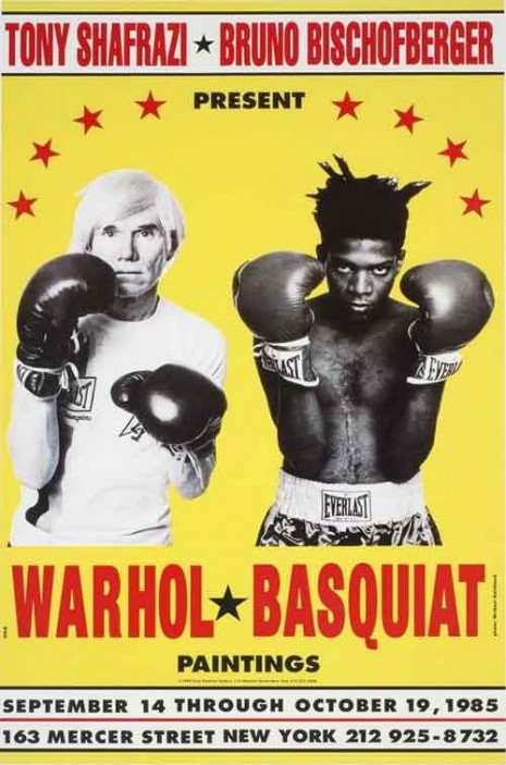 The poster for the Warhol-Basquiat show at Tony Shafrazzi, 1985