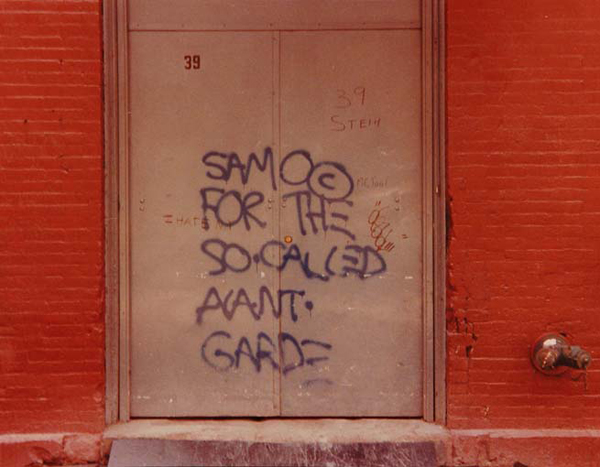 A message from SAMO in a doorway