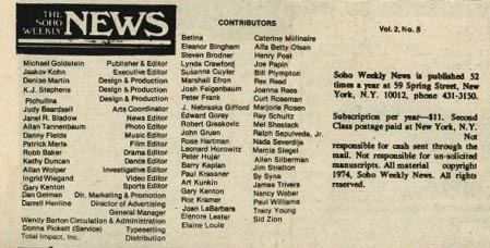 The staff of SWN in November 1974