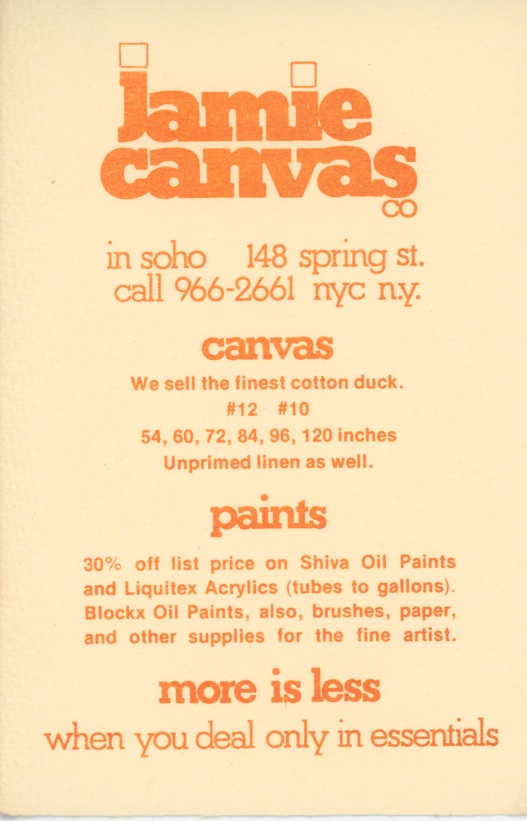 Flyer for Jamie Canvas