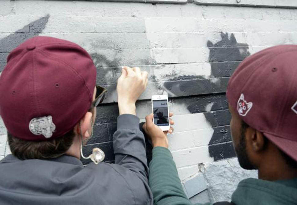 Banksy fans set out to restore the piece using a photo taken on a phone.